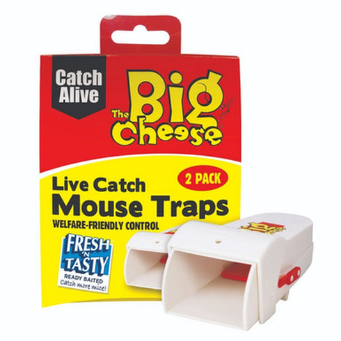 BIG CHEESE LIVE CATCH RTU MOUSE TRAP TWIN PK STV155 ~