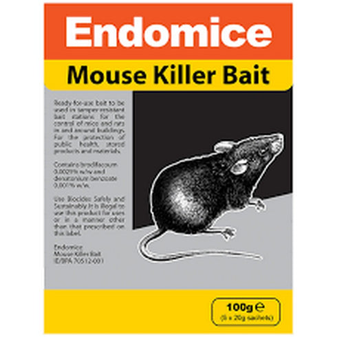 100g Endomice Mouse Killer (5x20g Sachets)