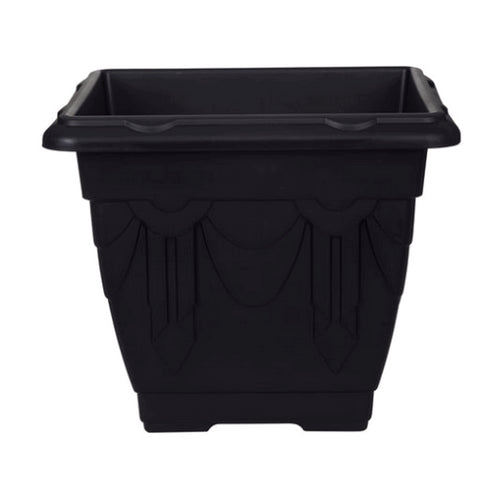 41CM SQ VENETIAN PLANTER BLACK 10