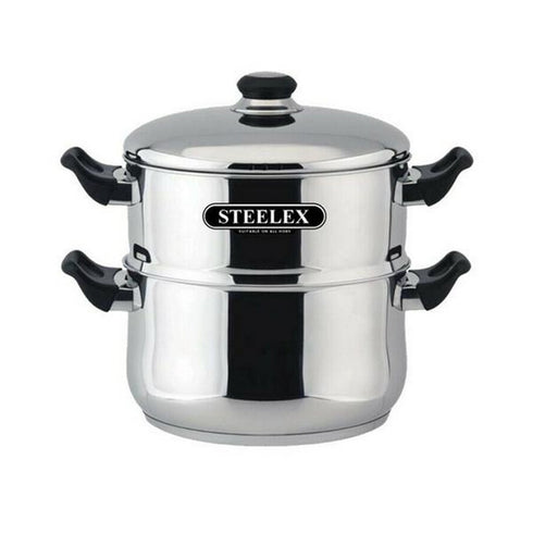 20cm STEELUX 2 TIER STEAMER SET