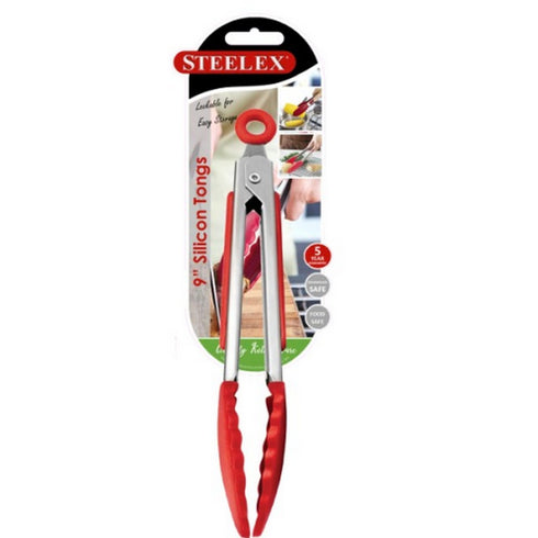 STEELEX SILICONE 9" TONGS