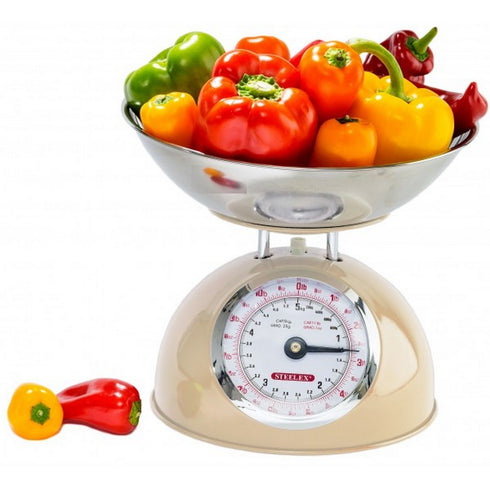 STEELEX CREAM METAL KITCHEN SCALES