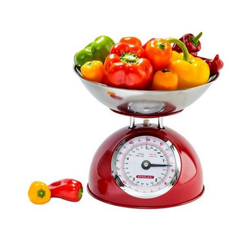 STEELEX RED METAL KITCHEN SCALES SC1005R