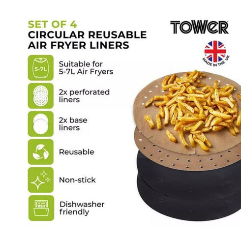 4 PACK AIR FYER LINER 5-7L