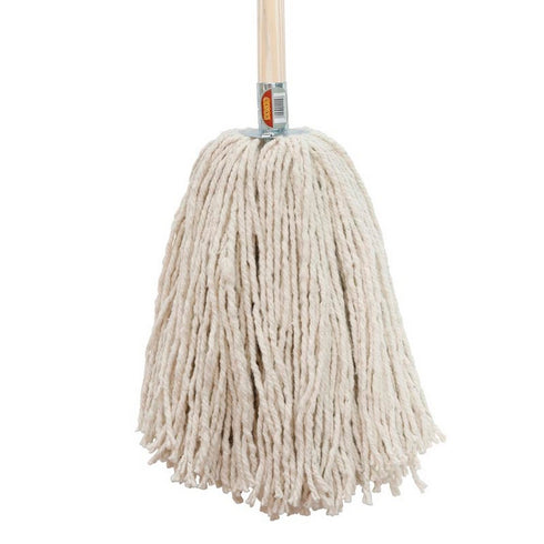 WHITE MOP HEADS - METAL SOCKET P.Y. NO. 16 HANDLED ~