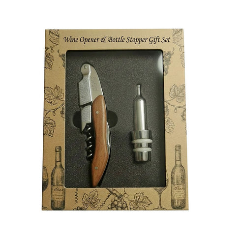 BOTTLE OPENER & STOPPER GIFT SET