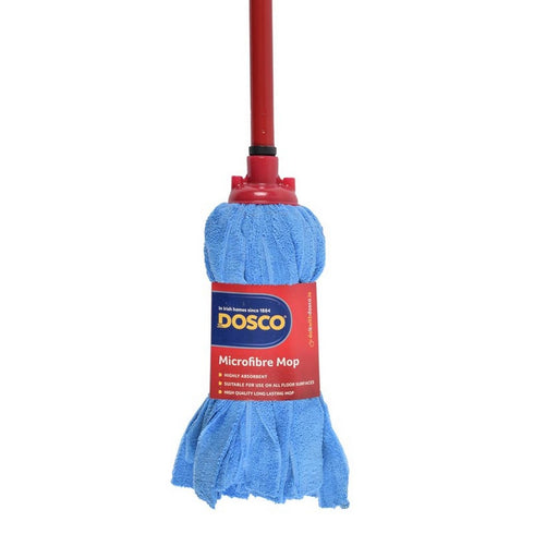 MICROFIBRE STRIP MOP W METAL HANDLE, RED ~