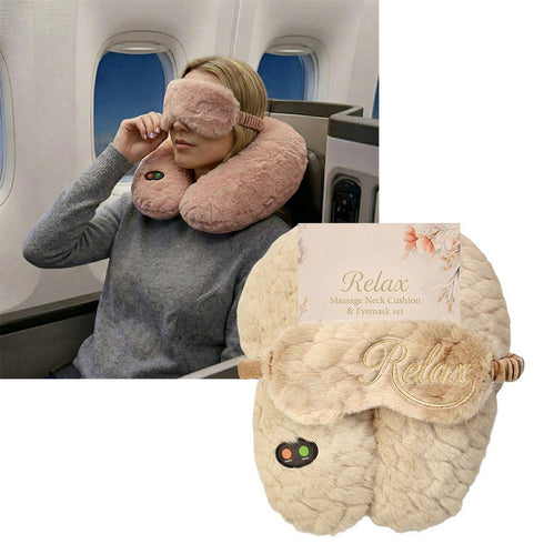 RELAX NECK CUSHION WITH VIBRATING FUNCTION & EYEMASK SET