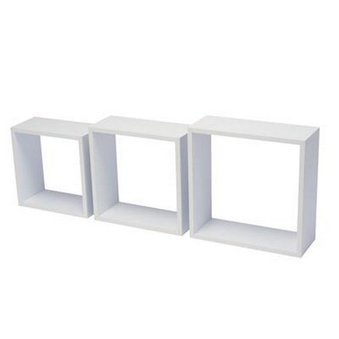 TRIPLE CUBE WHITE SHELF 30CM,27CM,24CM