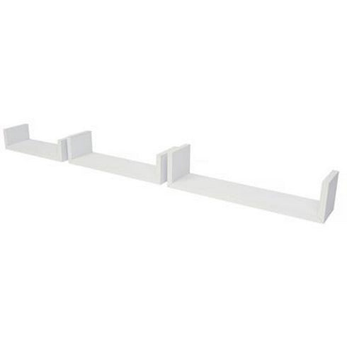 WHITE PVC U SHELF KIT 42 X 10 X 10CM