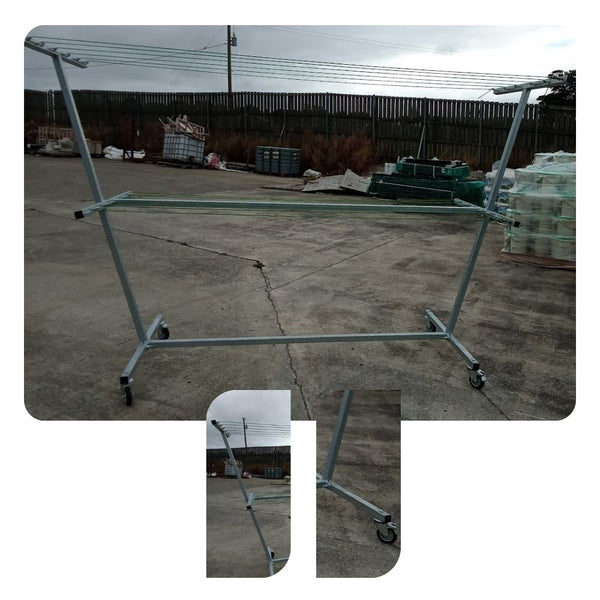 Assembled Mobile Clothes Line Galv.
