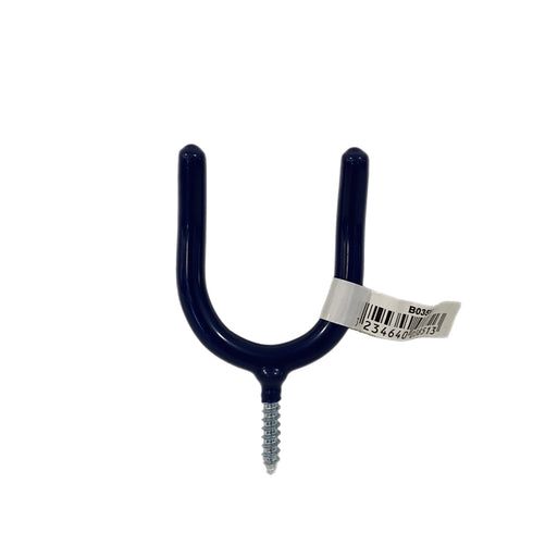 HOOK " V " SHAPED SCREW IN 8MM BLACK 80KG