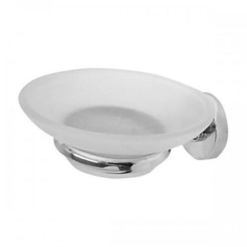 TEMA MALMO SOAP DISH CHROME WITH GLASS DISH