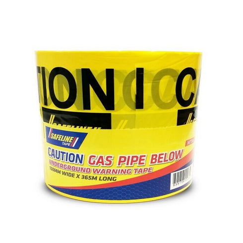GAS PIPES BELOW TAPE 150MM X 365METRES (S)