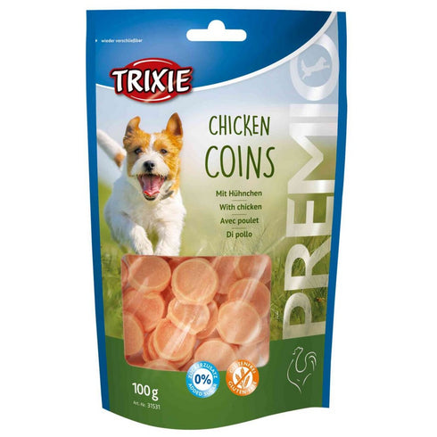 PREMIO CHICKEN COINS DOG TREATS 100G