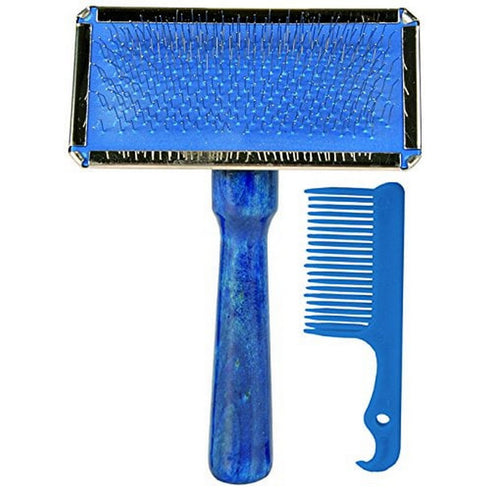 SOFT SLICKER BRUSH MEDIUM W CLEANER 13CM
