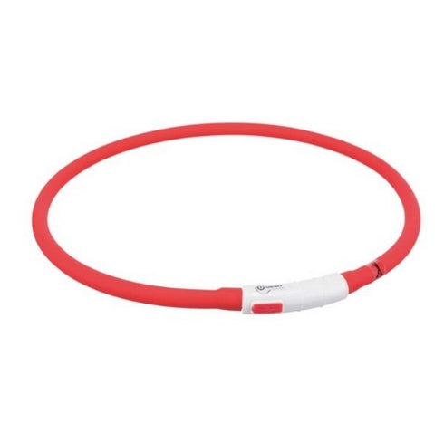 FLASHING DOG COLLAR XS-XL RED