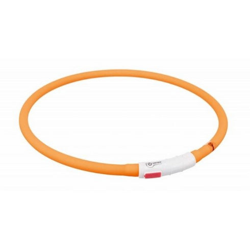 FLASHING DOG COLLAR XS-XL ORANGE