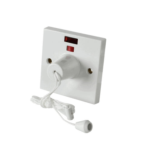 45A DP PULLCORD SWITCH C/W NEON