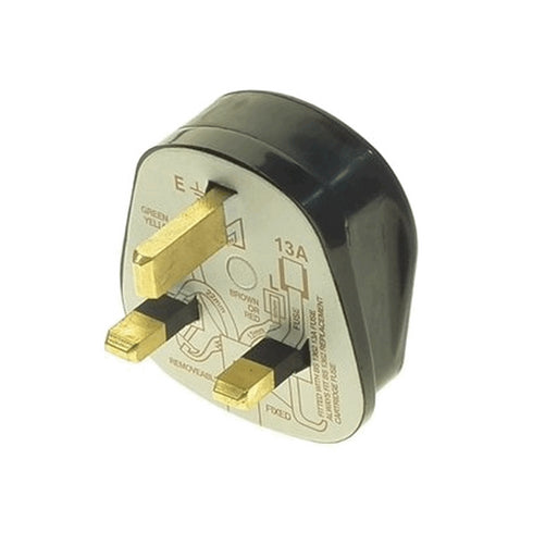 13A PLUGTOP BLACK RUBBER