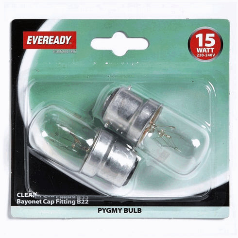 CLEAR PYGMY LAMP BC 15W ~
