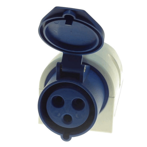 32A 220V 2P + E BLUE SOCKET