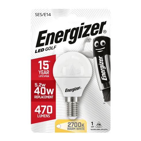 4.9W (EQ.40W) SES/E14 GOLF BULB ~