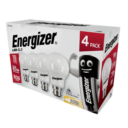 ENERGIZER PK 4 9W(60)BC GLS LED LAMP ~