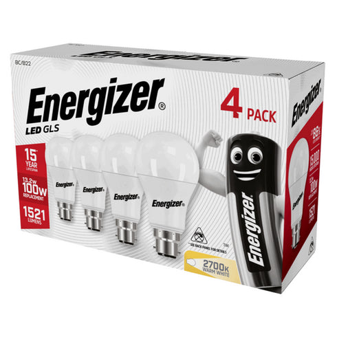 ENERGIZER PK4 15W(100W) BC GLS LED LAMP