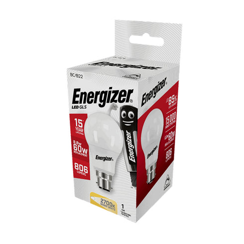 ENERGIZER 9.2W (60W) B22 LED GLS DIMMABLE 806L OPAL