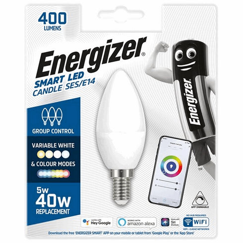 ENERGIZER 5W=4OW E14 CANDLE SMART
LED