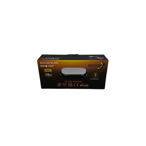 SOURCE 18W LED OVAL BULKHEAD