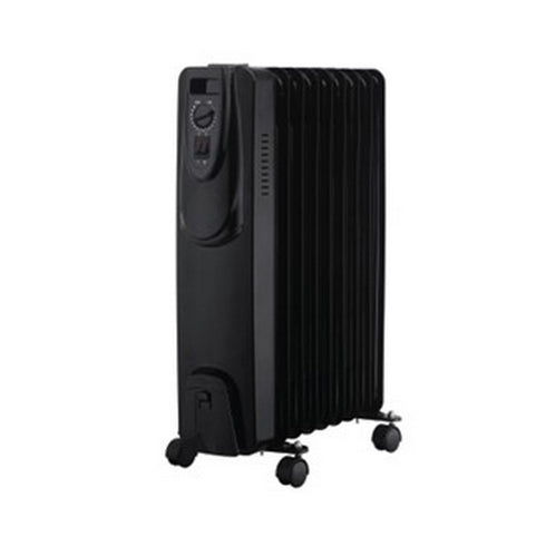 9 FIN OIL FILLED RADIATOR 2KW BLACK ~ (B)