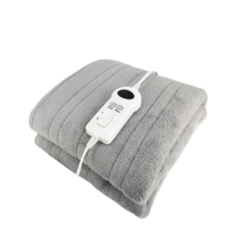 ELECTRIC HEATED FLEECE/THROW GREY