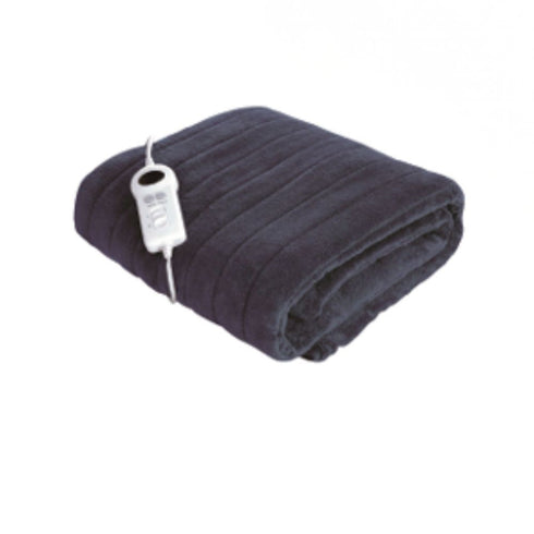 ELECTRIC HEATED FLEECE/THROW NAVY