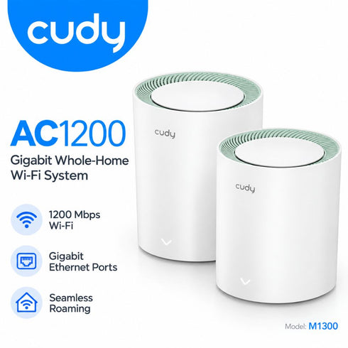 Cudy AC1200 Gigabit Dual Band Wi-Fi 5 Mesh Solution 2-Pack