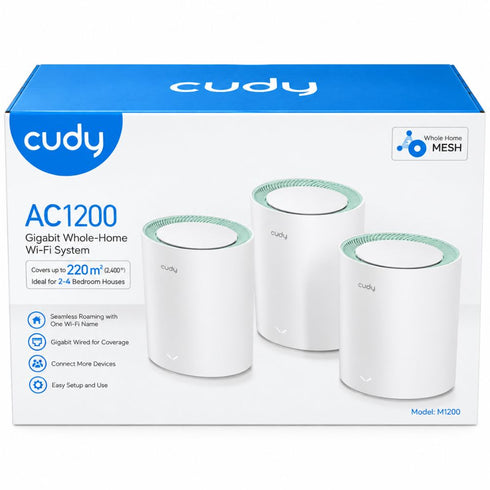 Cudy AC1200 Gigabit Dual Band Wi-Fi 5 Mesh Solution 3-Pack