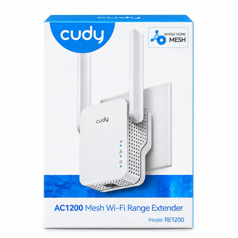 Cudy AC1200 Dual Band WiFi Range Extender with Mesh