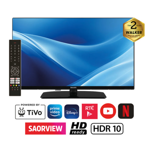 WALKER "SMART" 32" TV, HD LED C/W SAT TUNER/WIFI WPS32241HDBK
