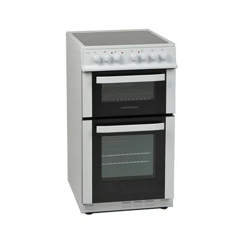 NORDMENDE COOKER, ELECTRIC HOB & TWIN CAVITY OVEN, WHITE, CTEC51WH