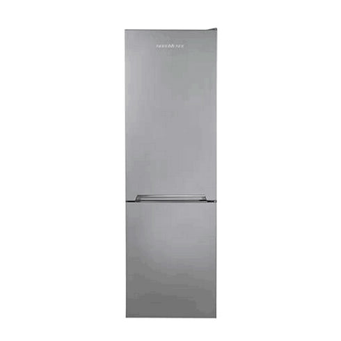 NordMende Fridge Freezer with Chrome Recessed Handle Silver