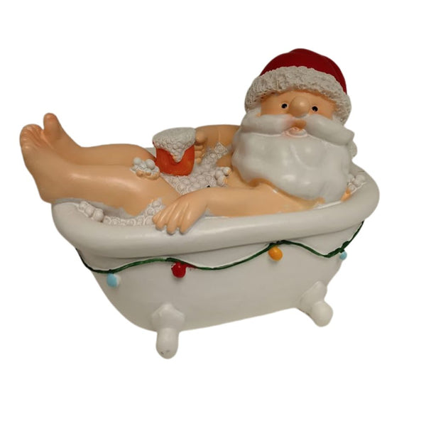 SANTA ON BATHTUB