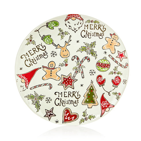 27cm Round Christmas Icons Plate