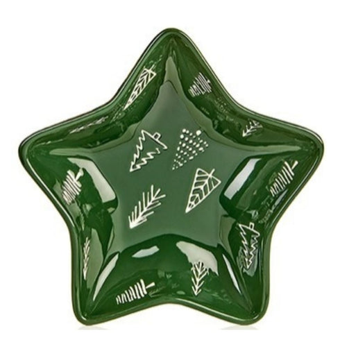 24cm Green Star Shaped Plate w