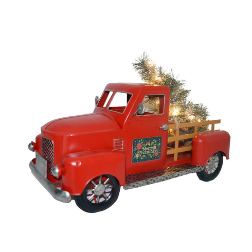 METAL TRUCK WITH LIGHTING Christmas TREE