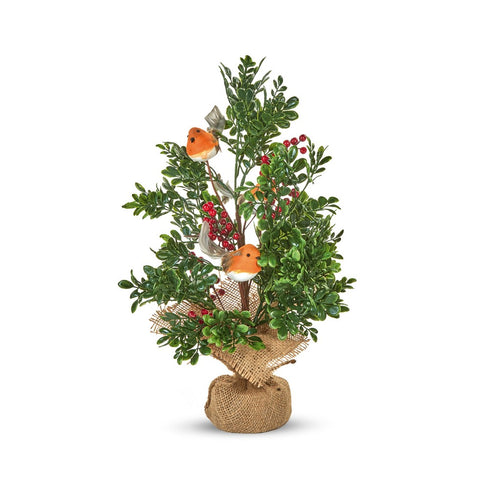 45cm Robin and Berry Tree