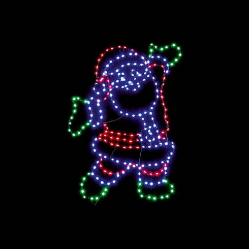 60 x 45cm Twinkling Flexibrights Santa with 247 LEDs