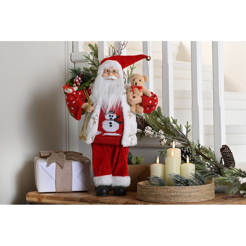 45cm snowman jumper standing santa