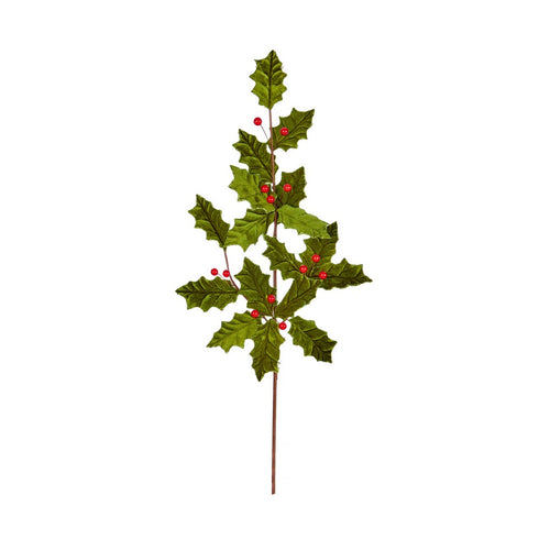 78cm Holly Leaf Spray