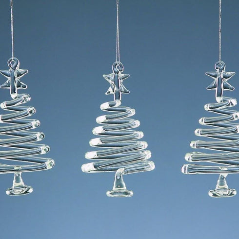 Set-3 8cm Glass Trees